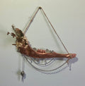 Crystal Deer Jawbone Wall Hanging Altar Ornament- Herkimer Diamond, Mt. Antero Topaz