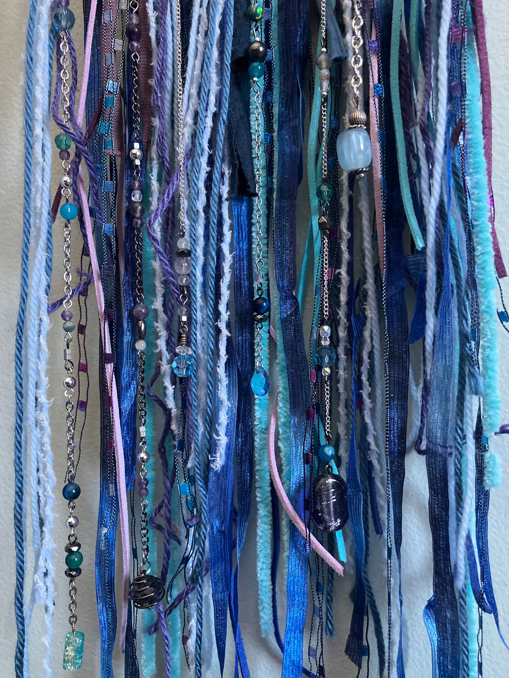 Handmade Throat/Third Eye Chakra Beaded Charm Fringe Antler Dreamcatcher Wall Hanging- Lucid Dreams